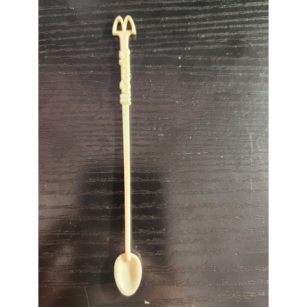 McDonald's Swizzle Stir Stick Cream Plastic 5" Fast Food Promo Barware